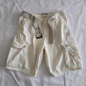 Y2K Vintage Men's American Eagle Belted Cargo Shorts Longer Length SZ 36